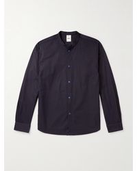 Blue Blue Japan - Camicia in misto cotone con finiture in mesh - Lyst