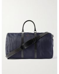 Kiton - Logo-print Leather-trimmed Shell Holdall - Lyst