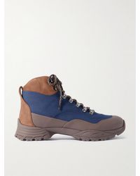 Brunello Cucinelli - Rubber And Suede-Trimmed Ripstop Lace-Up Boots - Lyst