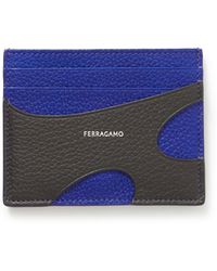 Ferragamo - Logo-print Cutout Full-grain Leather Cardholder - Lyst