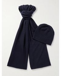Allude - Ribbed Cashmere Beanie And Scarf Set - Lyst