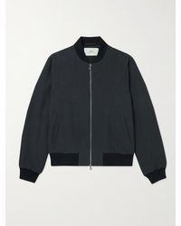 MR P. - Textured Cotton And Linen-blend Bomber Jacket - Lyst