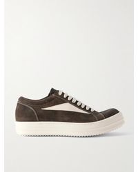 Rick Owens - Vintage Leather-Trimmed Suede Sneakers - Lyst