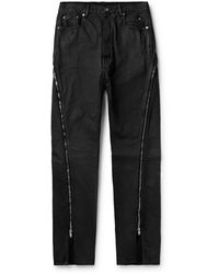 Rick Owens - Bolan Banana Straight-leg Embellished Coated Jeans - Lyst
