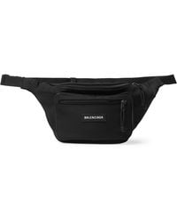 Balenciaga Explorer Logo-appliquéd Canvas Belt Bag - Black