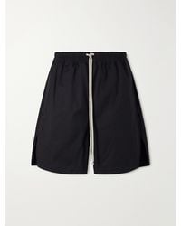 Rick Owens - Boxer Straight-leg Cotton-blend Canvas Drawstring Shorts - Lyst