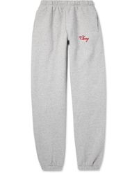 CHERRY LA - Tapered Logo-embroidered Cotton-blend Jersey Sweatpants - Lyst