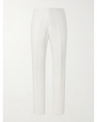 ZEGNA - Straight-Leg Linen-Twill Trousers - Lyst