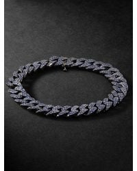 SHAY - Blackened Gold Sapphire Chain Bracelet - Lyst