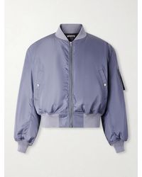AURALEE - Silk-Twill Bomber Jacket - Lyst