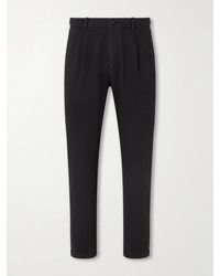 MR P. - Daniel Tapered Pleated Cotton-Canvas Trousers - Lyst