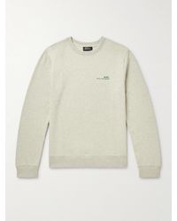 A.P.C. - Sweatshirt aus Baumwoll-Jersey mit Logoprint - Lyst