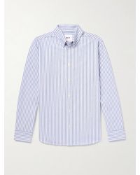 NN07 - Colby 5910 Button-Down Collar Striped Organic Cotton Oxford Shirt - Lyst