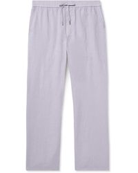 MR P. - Edward Straight-Leg Garment-Dyed Linen Drawstring Trousers - Lyst