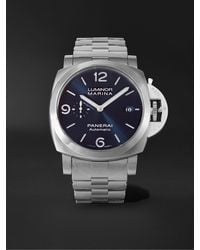 Panerai - Luminor Marina Specchio Blu Automatic 44Mm Stainless Steel Watch, Ref. No. Pam01316 - Lyst
