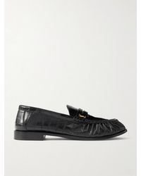 Saint Laurent - Le Loafer Monogram Logo-Appliquéd Eel Penny Loafers - Lyst