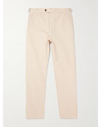 MR P. - Mike Straight-Leg Organic Cotton And Linen-Blend Twill Trousers - Lyst