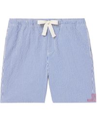 Orlebar Brown - Alex Straight-leg Striped Cotton-blend Seersucker Drawstring Shorts - Lyst