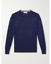 Brunello Cucinelli - Cashmere, Silk And Linen-Blend Sweater - Lyst