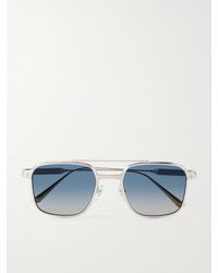 Cartier - Santos De Cartier Aviator-Style-Tone Sunglasses - Lyst