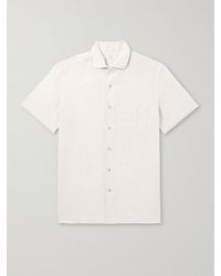 Boglioli - Striped Linen And Cotton-blend Shirt - Lyst