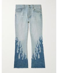 GALLERY DEPT. - La Blvd Flared Appliquéd Distressed Jeans - Lyst