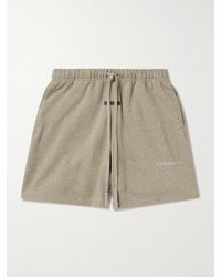 Fear Of God - Weit geschnittene Shorts aus Jersey aus einer Baumwollmischung mit Kordelzugbund und Logoapplikation - Lyst