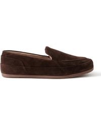 Mulo - Fleece-Lined Suede Loafers - Lyst