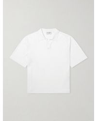 Officine Generale - Pele Lyocell And Wool-blend Polo Shirt - Lyst