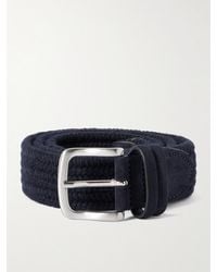 MR P. - 3.5Cm Suede-Trimmed Woven Belt - Lyst
