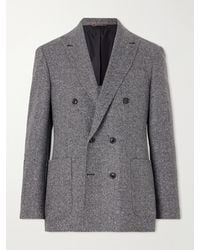 Canali - Kei Herringbone Wool And Cashmere-blend Suit Jacket - Lyst
