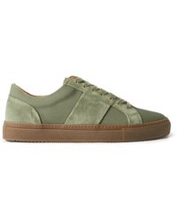 MR P. - Larry Suede-trimmed Cotton-canvas Sneakers - Lyst