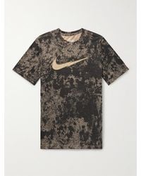Nike Story Pack Logo-print Dri-fit T-shirt - Brown