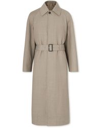 The Row Edward Belted Alpaca And Linen-blend Trench Coat - Natural