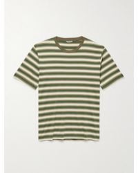 AURALEE - T-Shirt aus gestreiftem Baumwoll-Jersey - Lyst