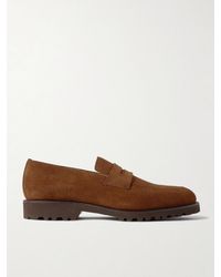 Majordome - M08 Suede Penny Loafers - Lyst