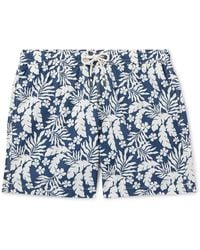 Hartford - Straight-Leg Mid-Length Floral-Print Swim Shorts - Lyst