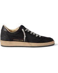 Golden Goose - Ballstar Logo-embroidered Leather Low-top Trainers - Lyst