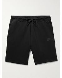 Nike - Shorts a gamba dritta in Tech Fleece di misto cotone con coulisse - Lyst