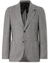Lardini - Houndstooth Wool And Cashmere-blend Suit Jacket - Lyst