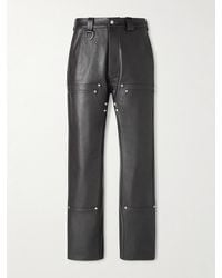 424 - Hoorsenbuhs Straight-Leg Studded Leather Trousers - Lyst