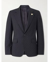 Gucci - Slim-Fit Logo-Jacquard Woven Blazer - Lyst