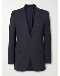 dunhill - Slim-Fit Micro-Checked Wool-Blend Suit Jacket - Lyst