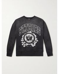 SAINT Mxxxxxx - Denim Tears Saint Tears Distressed Printed Cotton-Jersey Sweatshirt - Lyst