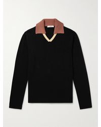 MR P. - Colour-Block Organic Cotton And Tencel Lyocell-Blend Polo Shirt - Lyst