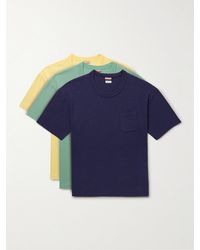 Visvim - Confezione da tre T-shirt in jersey di misto cotone Sublig Jumbo - Lyst