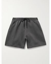 Nike - Wide-Leg Garment-Dyed Tech-Fleece Drawstring Shorts - Lyst