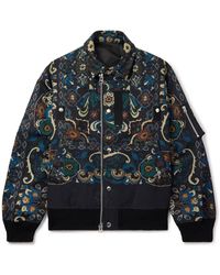 Sacai - Floral-Print Cotton-Blend Bomber Jacket - Lyst