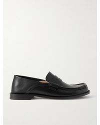 Loewe - Campo Collapsible-Heel Leather Penny Loafers - Lyst