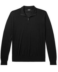 Zegna - Slim-fit High Performancetm Wool Half-zip Sweater - Lyst